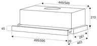 Встраиваемая вытяжка Exiteq EX 1076 white glass