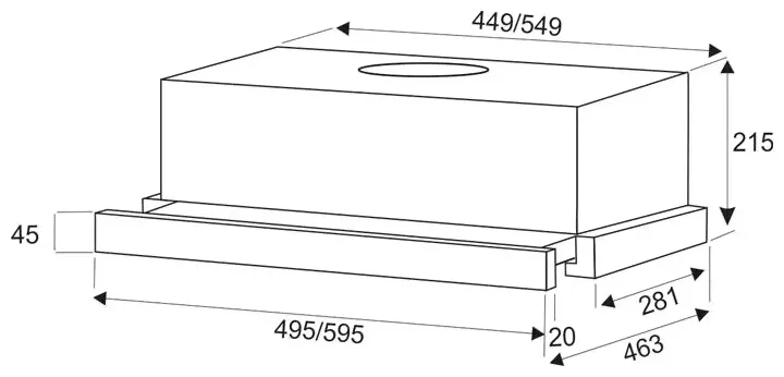 Встраиваемая вытяжка Exiteq EX 1076 white glass-1