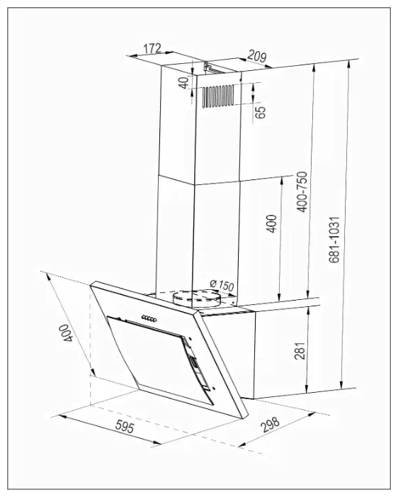 Кухонная вытяжка Exiteq EX-1226-0